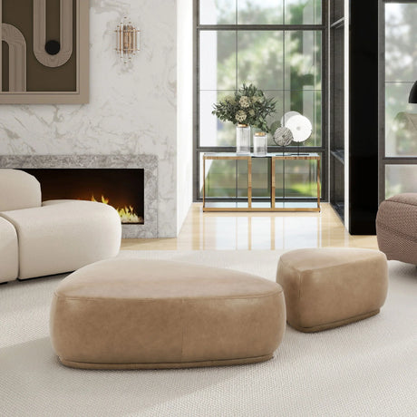 Pebble - Rounded Triangle Cocktail Ottoman - Furniture Home Direct