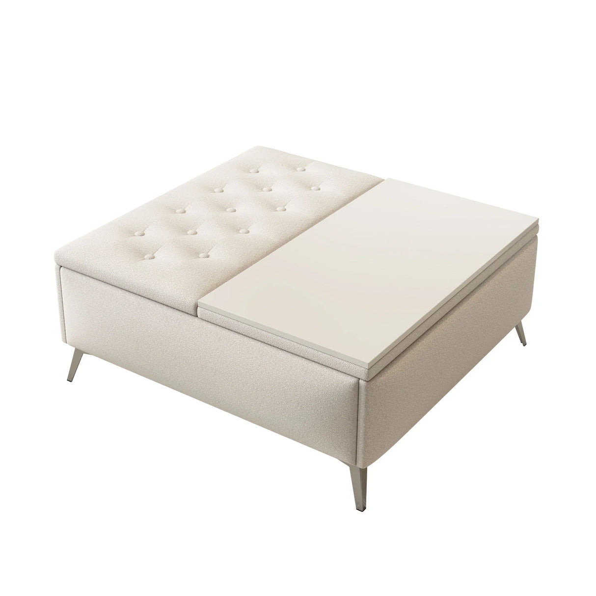 Modern Square Storage Ottoman Coffee Table With Lift-Top Design - Furniture Home Direct