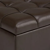 Sienna - Transitional Storage Ottoman Bench - Furniture Home Direct