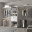 Modular Closet System With Hanging Rods And Shelves White - Furniture Home Direct