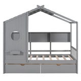 Modern Design House Bed With Storage Shelf - Furniture Home Direct