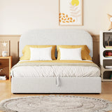 Upholstered Platform Bed With Hydraulic Storage System - Furniture Home Direct