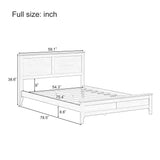 Modern Solid Wood Platform Bed - Furniture Home Direct