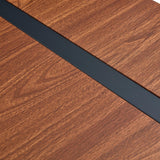 Dining Table Industrial Wood Grain Rectangular Walnut - Furniture Home Direct