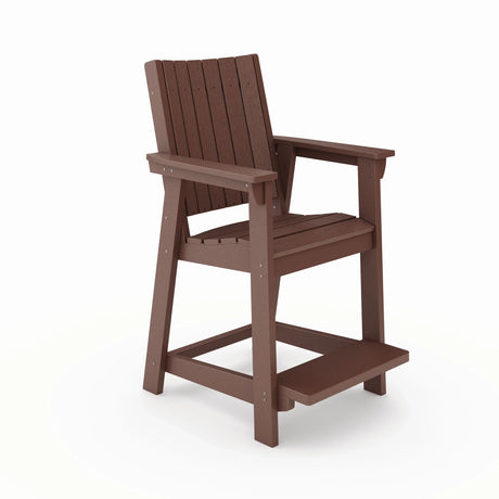 Modern Counter Chair Sleek HDPE Poly Lumber For Dining, Patio, And Garden Comfort - Furniture Home Direct