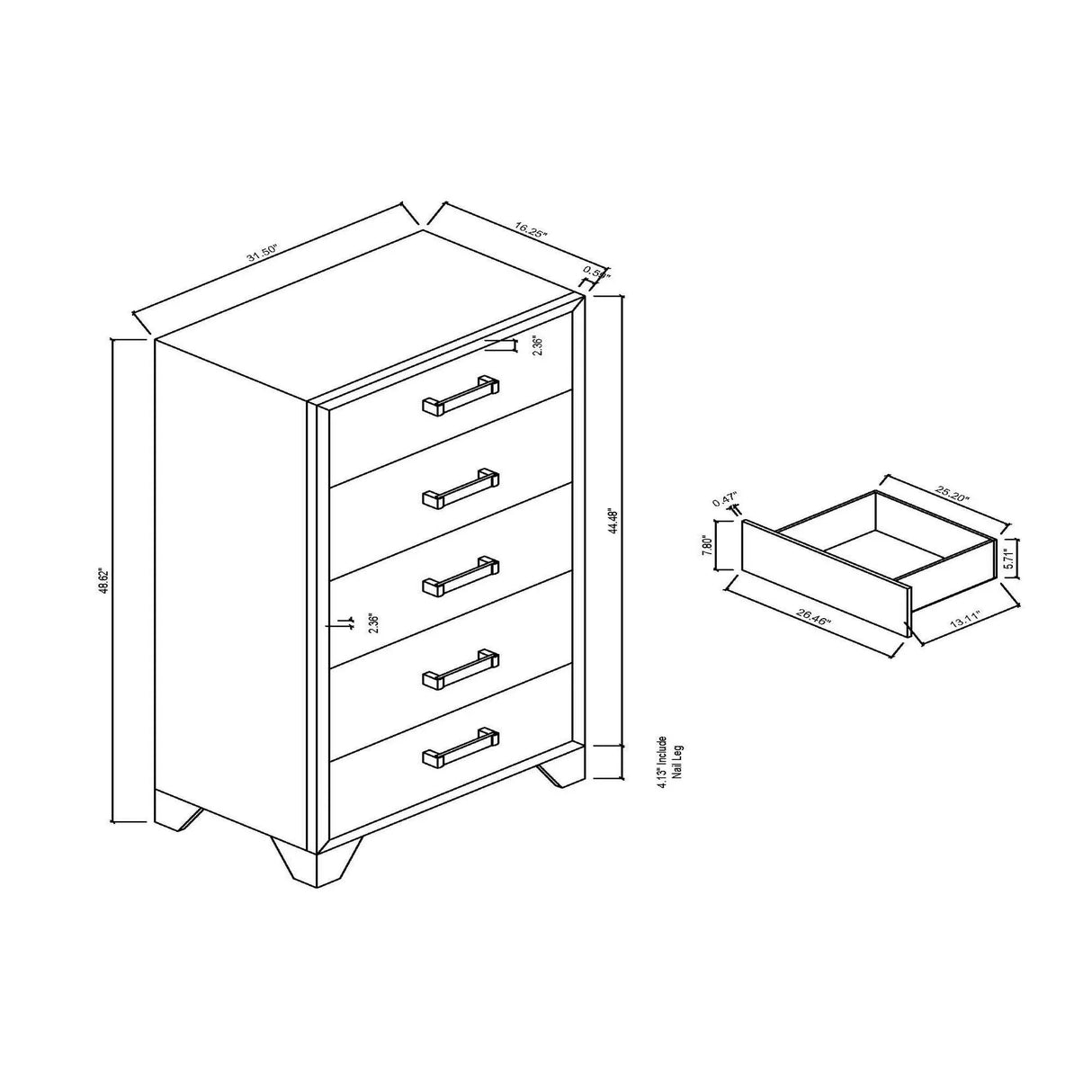 Omoda - Chest - White - Furniture Home Direct