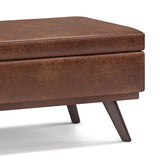 Owen - Lift Top Large Coffee Table Storage Ottoman, Mid Century Style - Furniture Home Direct