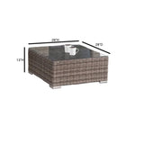 Modern Patio Rattan Sectional Set With Cushions - Furniture Home Direct