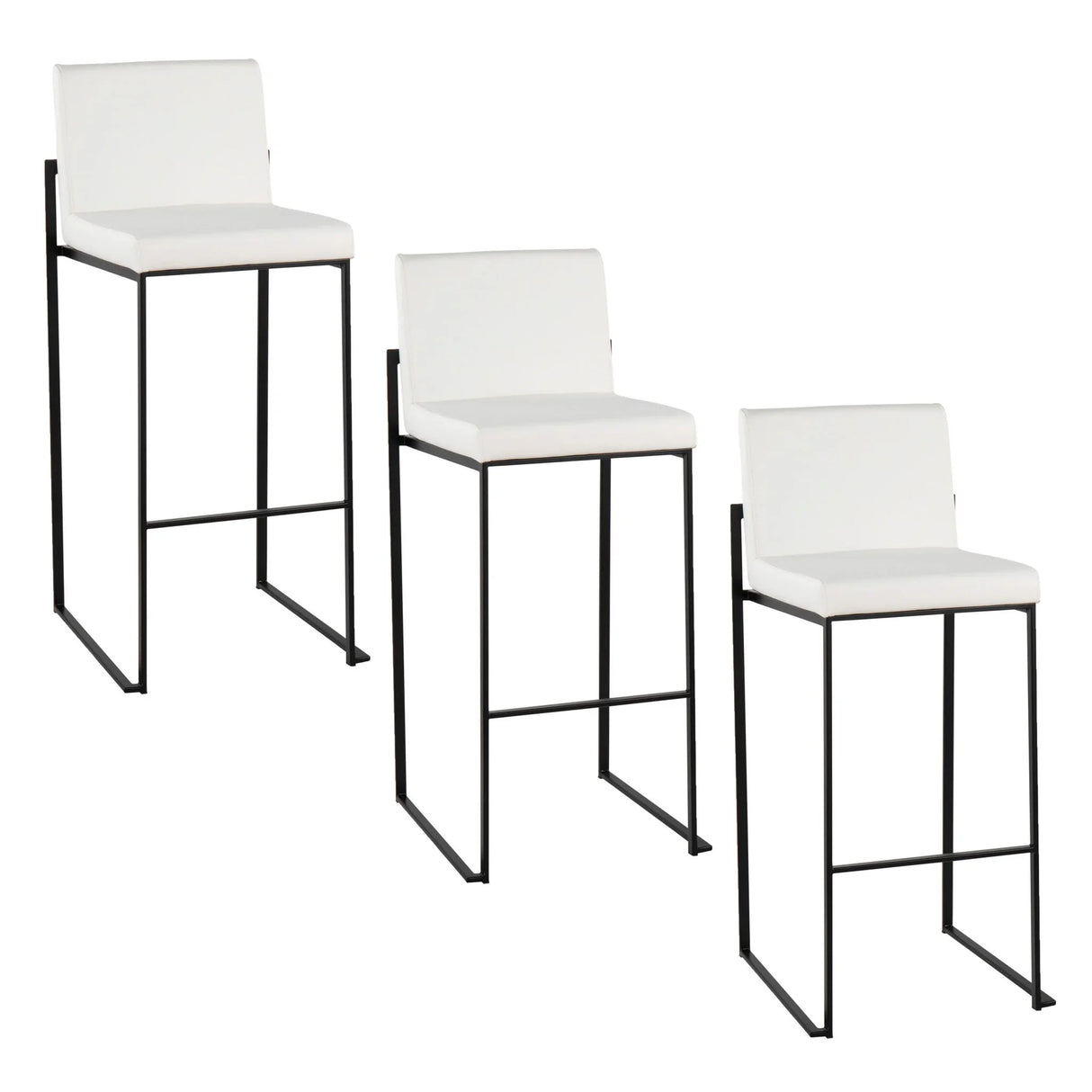 Fuji - Contemporary High Back Barstool Elegant Design - Furniture Home Direct