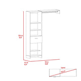 Closet System With Drawer Shelves Hanging Rod White - Furniture Home Direct
