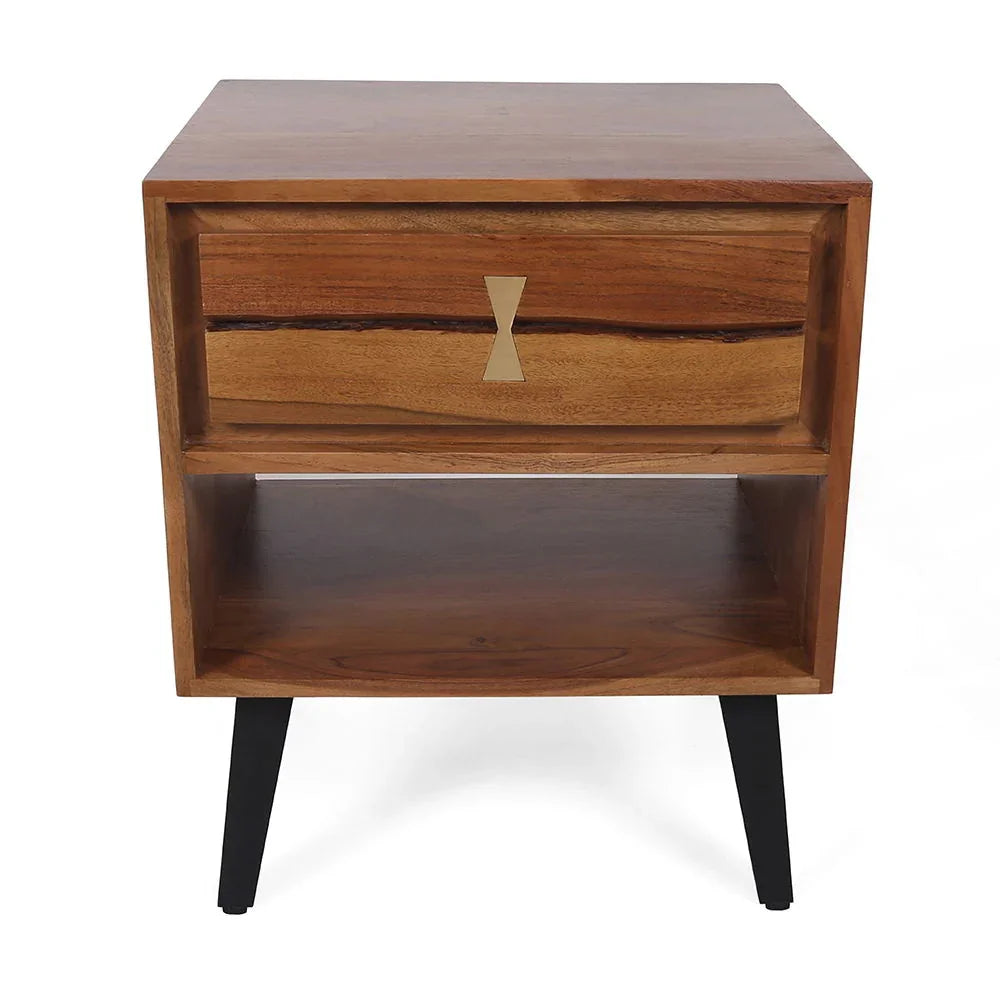 Asther - Bedside Table - Natural Wood / Brown - Furniture Home Direct