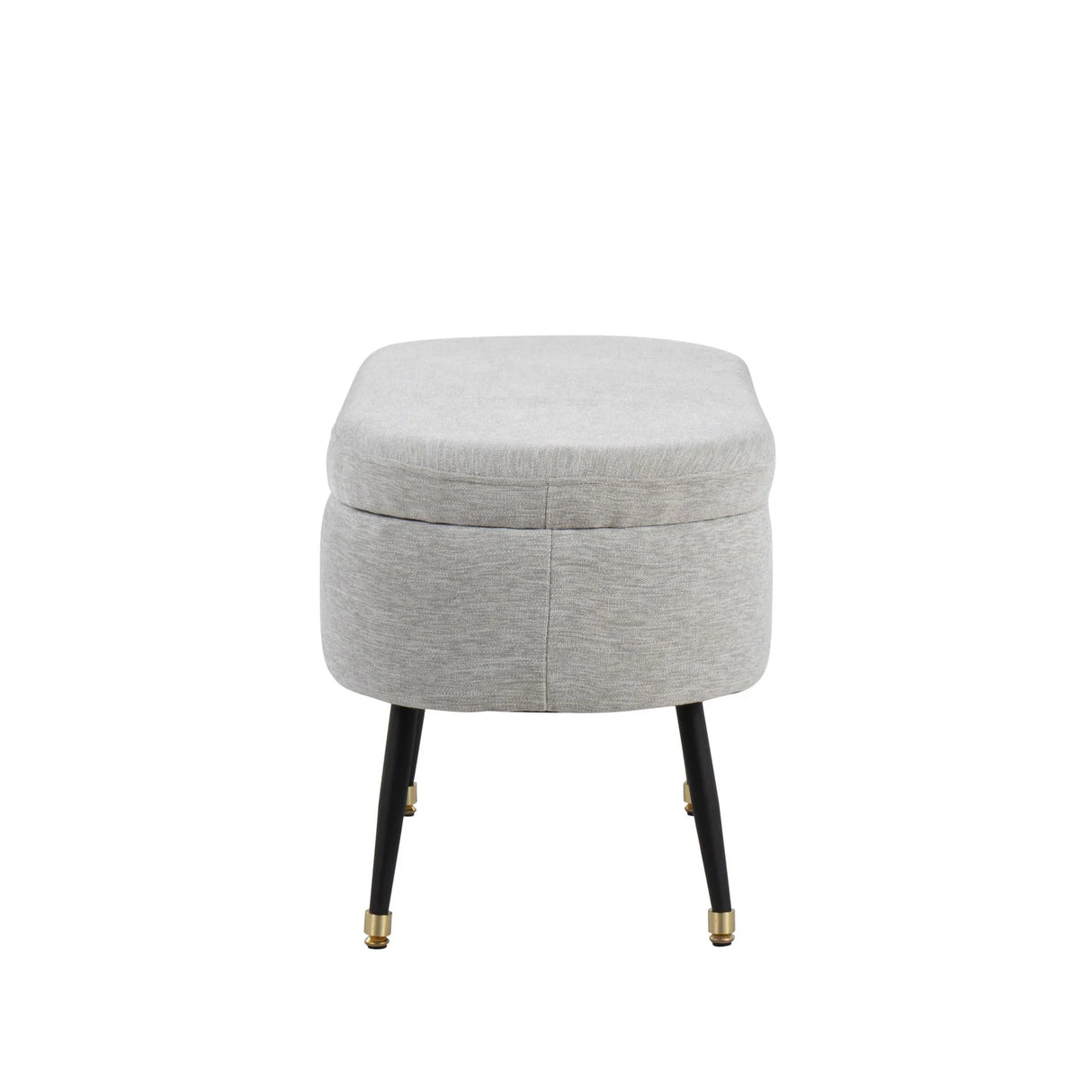 Harvey - Contemporary Storage Bench - Black / Light Gray - Furniture Home Direct