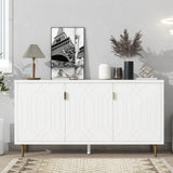 Modern TV Stand With 3 Doors And Adjustable Shelves - Furniture Home Direct