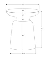 Drum Accent Side Table, Hammered Texture - Furniture Home Direct
