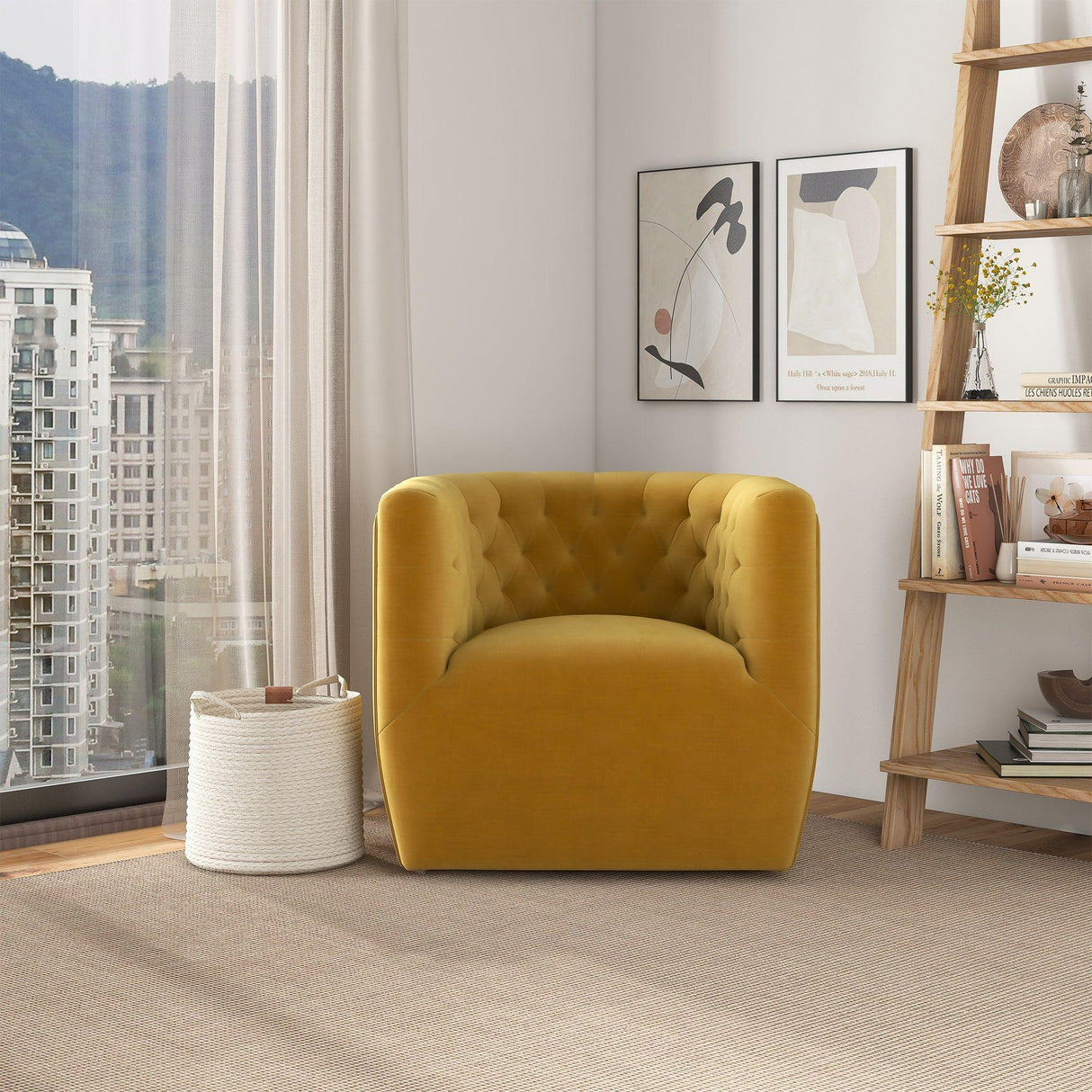 Delaney - Ergonomic Design Swivel Chair - Furniture Home Direct