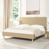 Stockholm - Modern Wavy Headboard Platform Bed - Furniture Home Direct