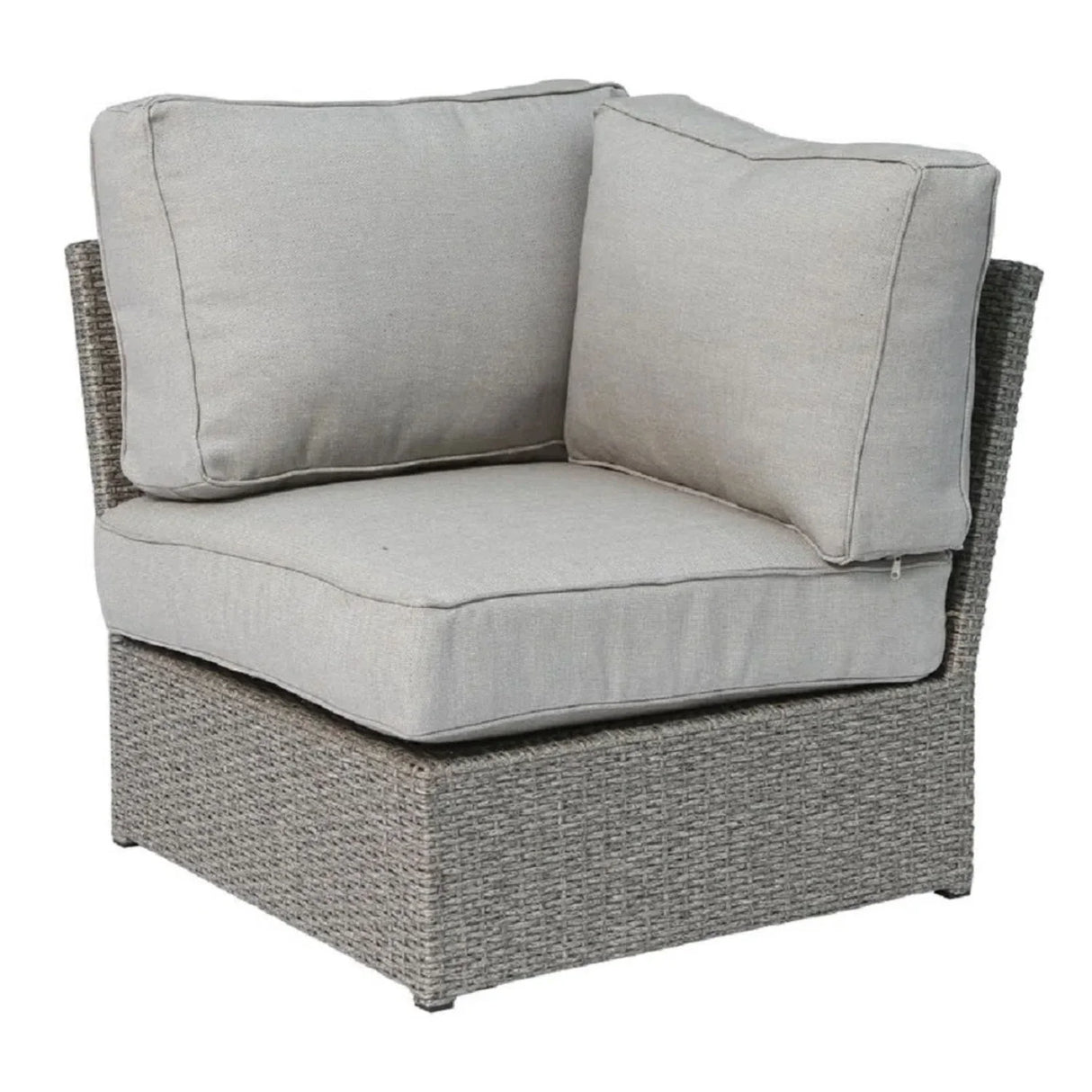 Outdoor Wicker Sectional With Weather Resistant Cushions And Table - Furniture Home Direct