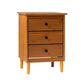 Classic 3 Drawer Solid Wood Nightstand - Furniture Home Direct