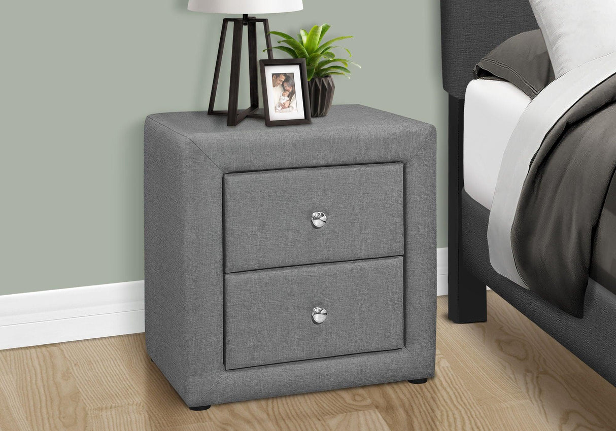 Nightstand, Storage Drawer Versatile Use, Upholstered, Transitional - Furniture Home Direct