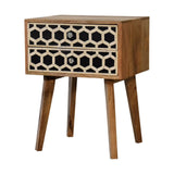 Inlay - Bone Inlay Drawer Nightstand - Furniture Home Direct