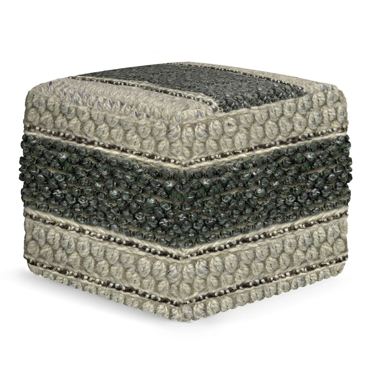 Grady - Handcrafted Square Pouf - Furniture Home Direct