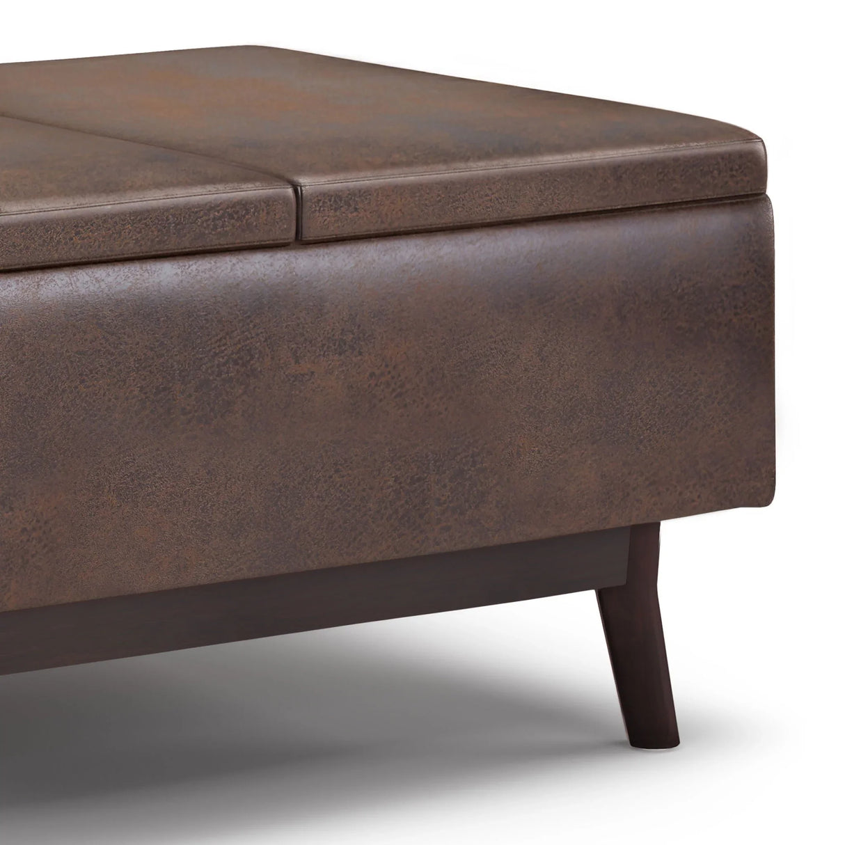 Owen - Tray Top Small Coffee Table Upholstered Storage Ottoman - Furniture Home Direct