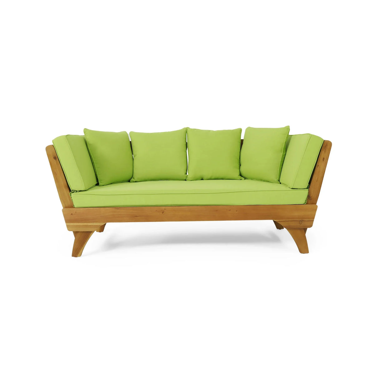 Outdoor Acacia Wood Expandable Daybed With Cushions