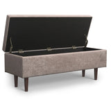 Shay - Large Square Coffee Table Storage Ottoman Mid-Century Style - Furniture Home Direct