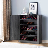 Shoe / Storage Cabinet With Two Doors Five Shelves - Furniture Home Direct