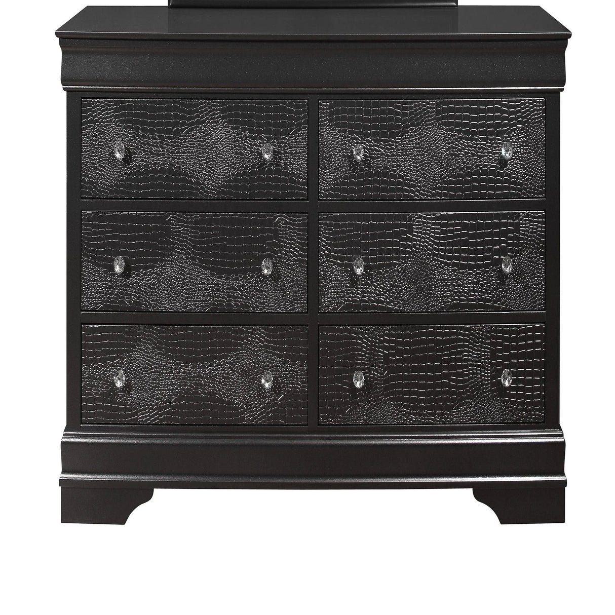 Shaker - 5 Pieces Bedroom Set With Crystal Inspired Tufted Headboard And LED Lighting - Furniture Home Direct