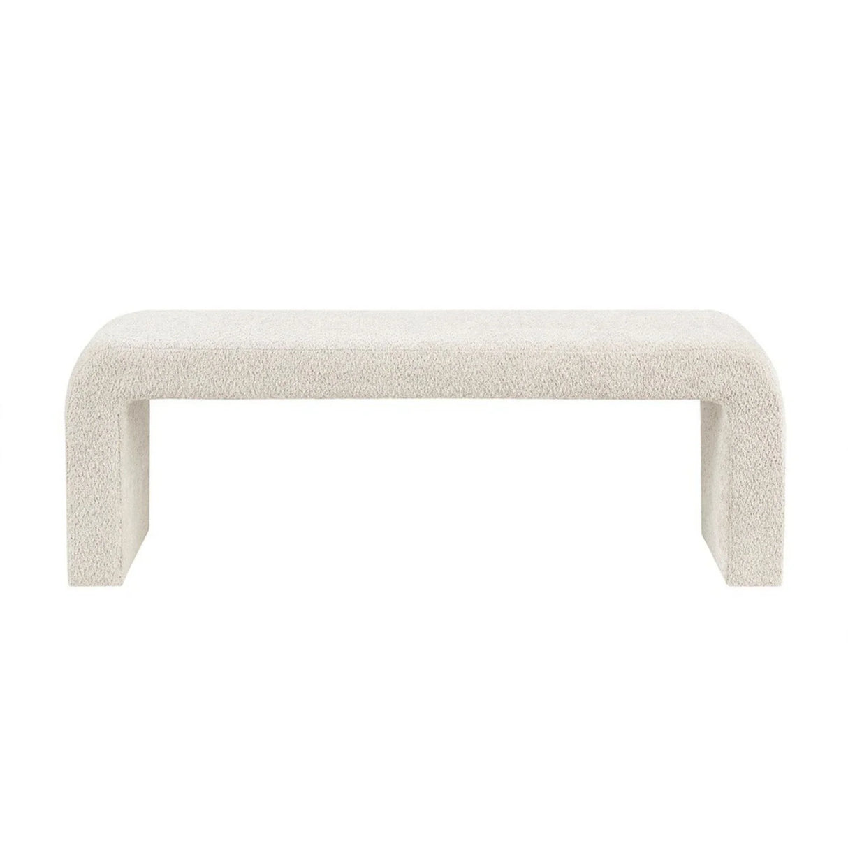 Modern Contemporary Waterfall Bench - Cream - Furniture Home Direct