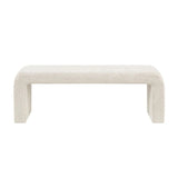 Modern Contemporary Waterfall Bench - Cream - Furniture Home Direct