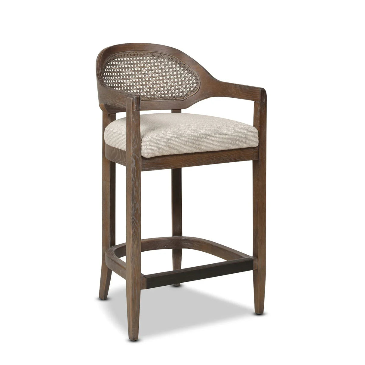 Americana - Mid-Century Modern Cane Back Counter Stool - Furniture Home Direct