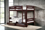 Nissa - Twin Twin Bunk Bed - Espresso - Furniture Home Direct