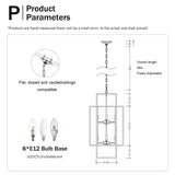 8 Light Lantern Chandelier Lighting, Entryway Chandeliers For High Ceilings, Chandeliers For Dining Room, Foyer, Entry, Staircase, Hallway, Height Adjustable (E12 Bulbs Not Included) - Furniture Home Direct
