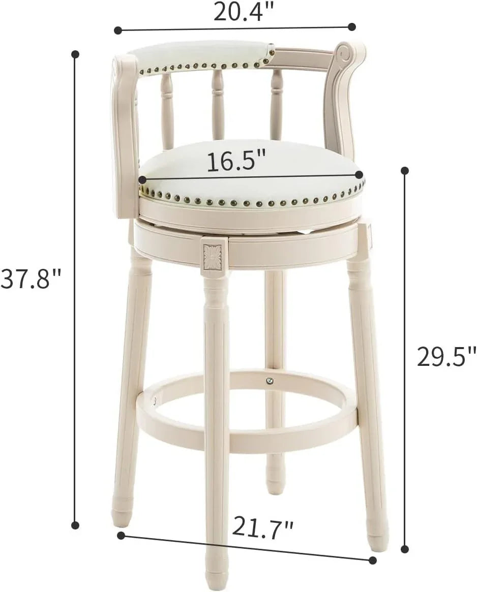 Leather Wooden Bar Stool - Furniture Home Direct