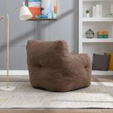 Soft Teddy Fabric Tufted Foam Bean Bag Chair With Teddy Fabric - Furniture Home Direct