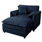 Oversized Chair With Movable Ottoman, Soft Upholstered Lounge Chair - Furniture Home Direct