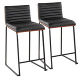 Mason Mara - Contemporary Fixed Height Quality Counter Stool (Set of 2) - Furniture Home Direct