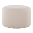 Large Round Pouf - Knitted Beige - Furniture Home Direct