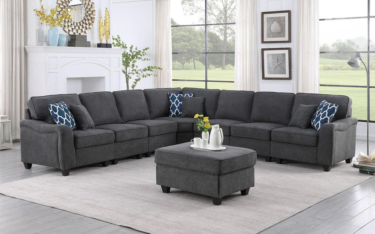 Leo - Woven Modular Sectional Sofa Comfort And Style - Furniture Home Direct