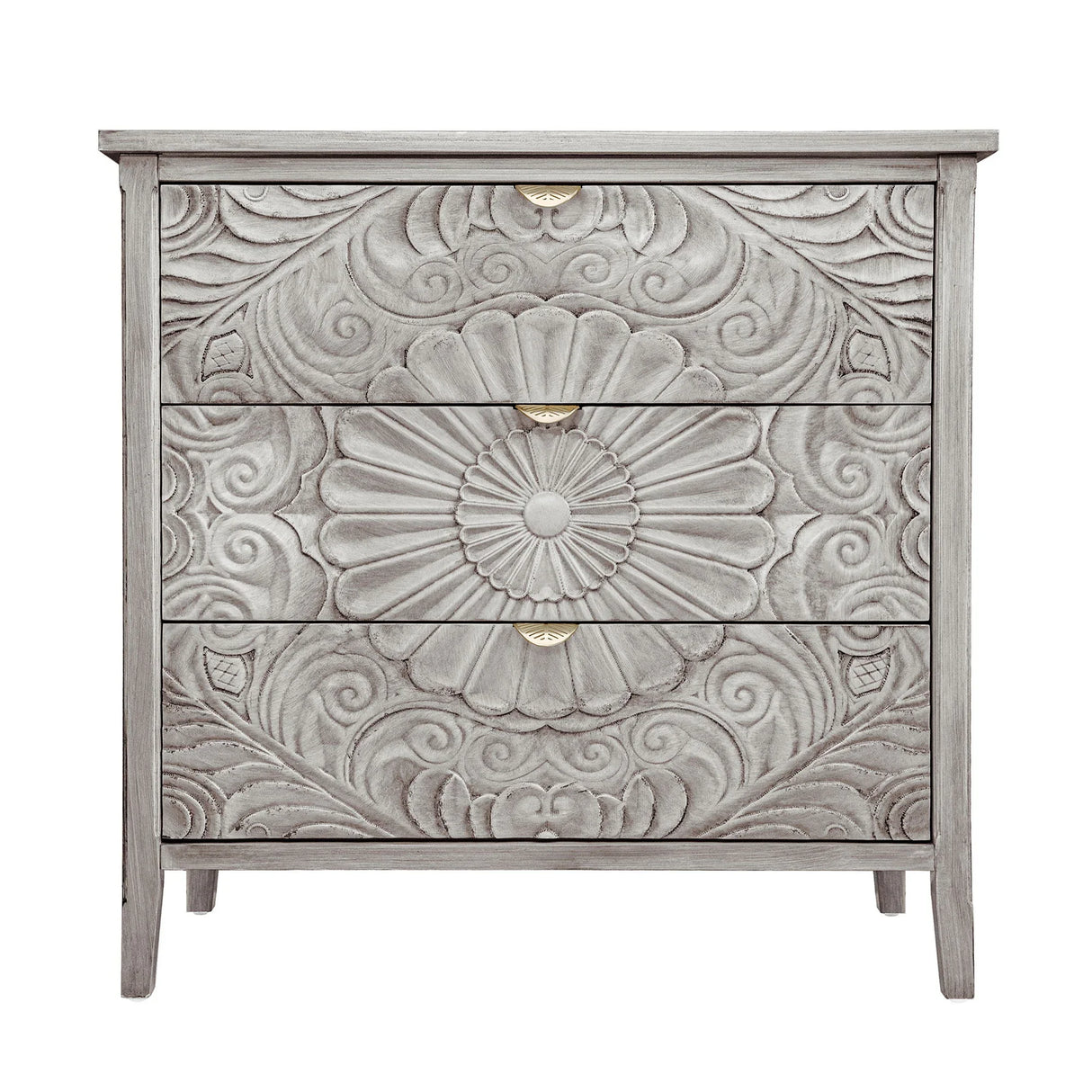 3 Drawer Cabinet, American Furniture, Suitable For Bedroom, Living Room - Light Gray - Furniture Home Direct