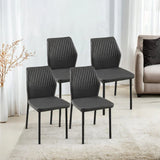 Dining Chairs Living Room Chair Modern Kitchen Armless Side Chair With Metal Legs - Furniture Home Direct