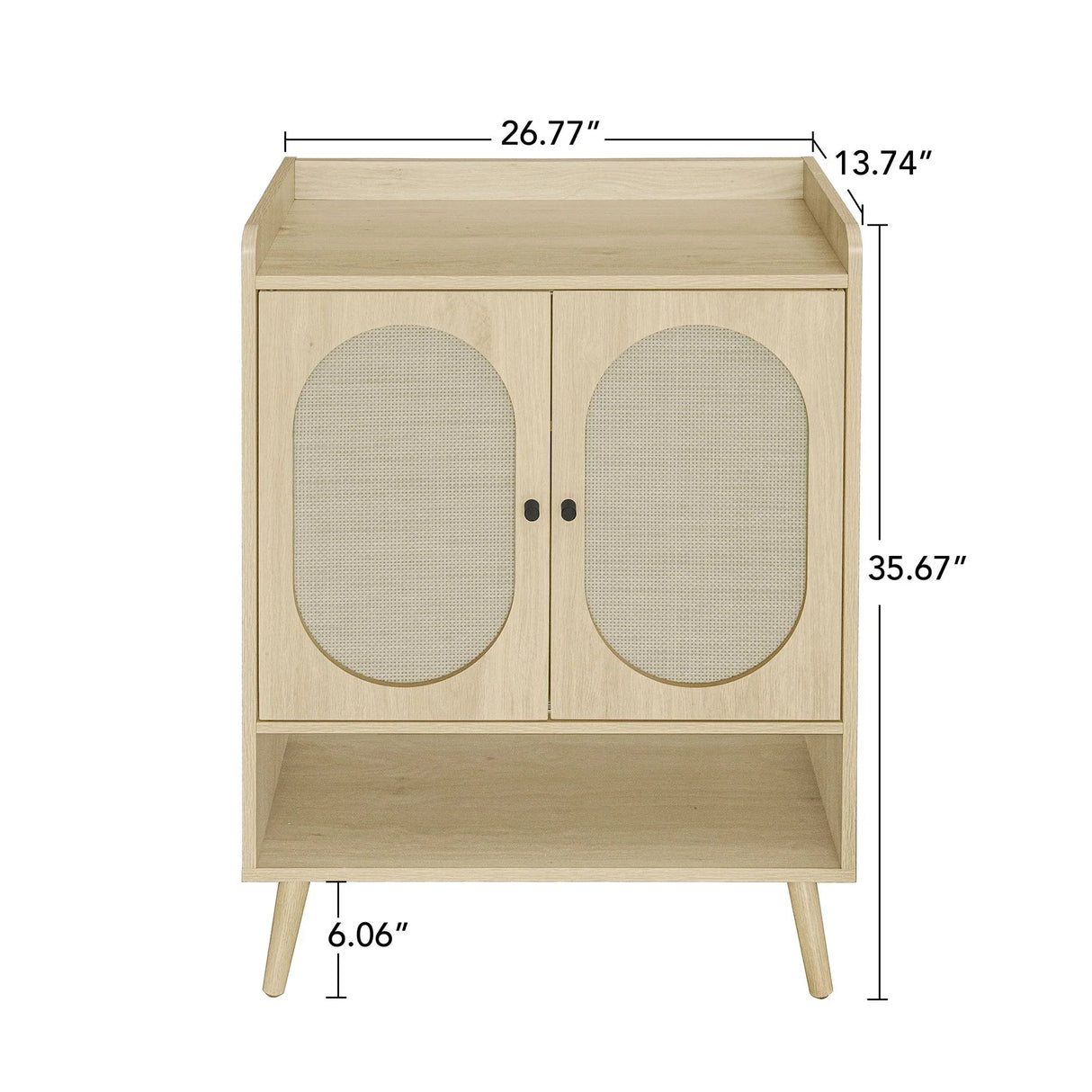 2 Door Shoe Rack, Freestanding, Modern Shoe Storage Cabinet, For Entryway - Natural - Furniture Home Direct