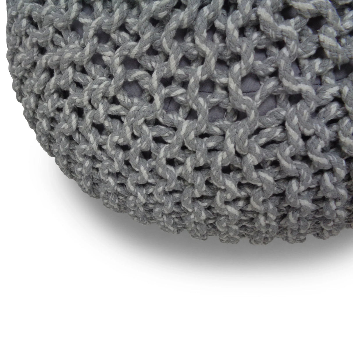 Nikki - Handcrafted Hand Knit Round Pouf - Furniture Home Direct