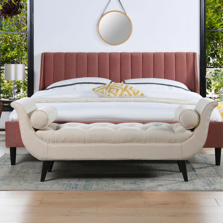 Alma - Tufted Flared Arm Entryway Bench - Furniture Home Direct
