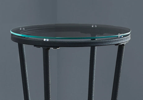 Accent Side Table, Plant Stand, Round, Contemporary & Modern - Black - Furniture Home Direct