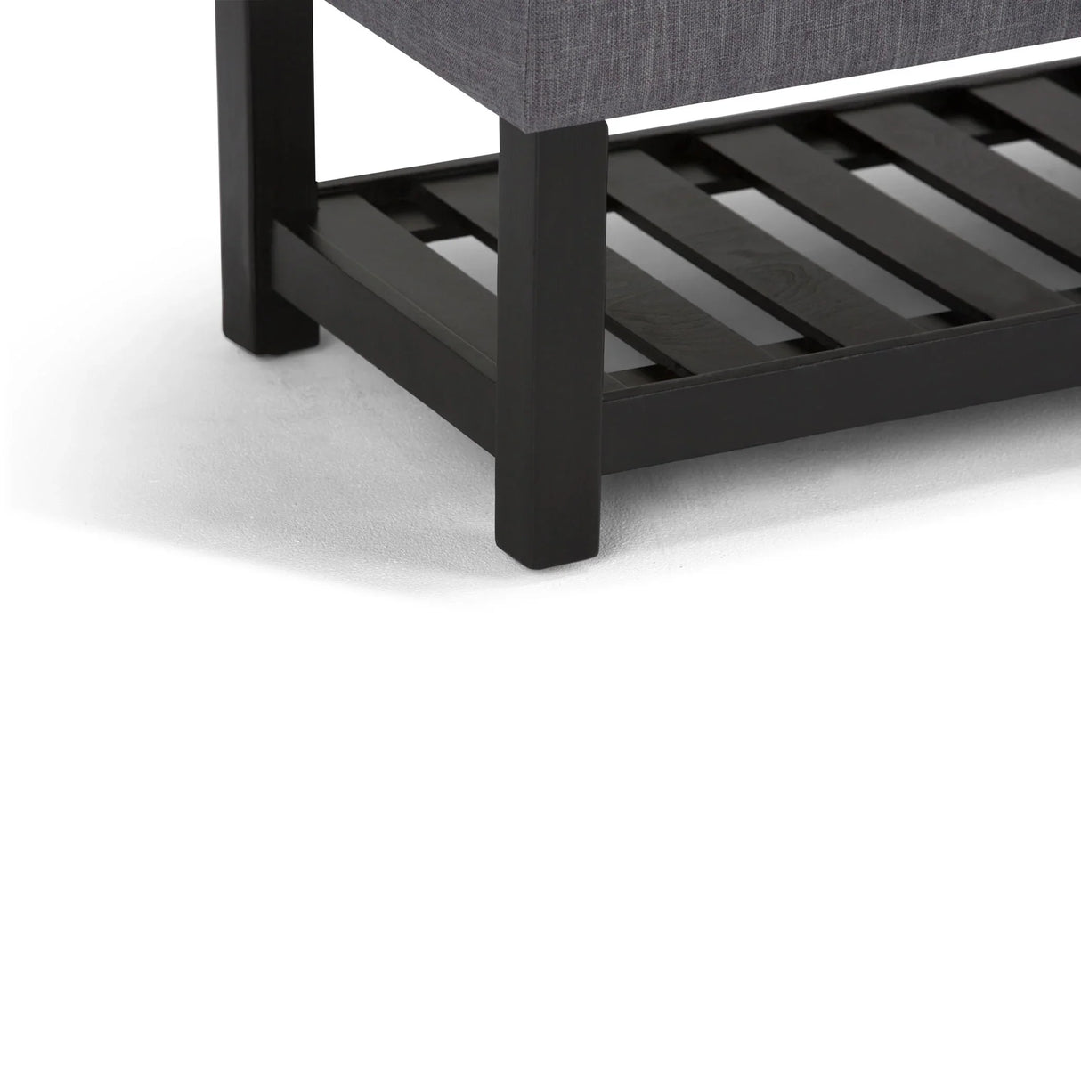 Saxon - Upholstered Transitional Storage Ottoman Bench - Furniture Home Direct