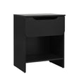 Modern Minimalist 1 Drawer Nightstand With Cubby - Furniture Home Direct
