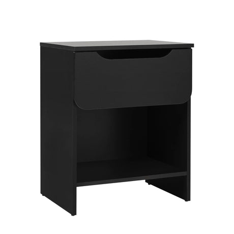 Modern Minimalist 1 Drawer Nightstand With Cubby - Furniture Home Direct